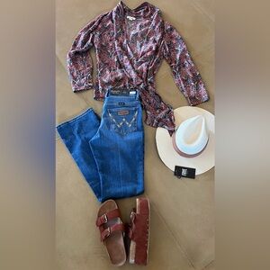 Simply Noelle Paisley Wrap Top